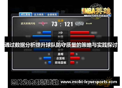 通过数据分析提升球队防守质量的策略与实践探讨